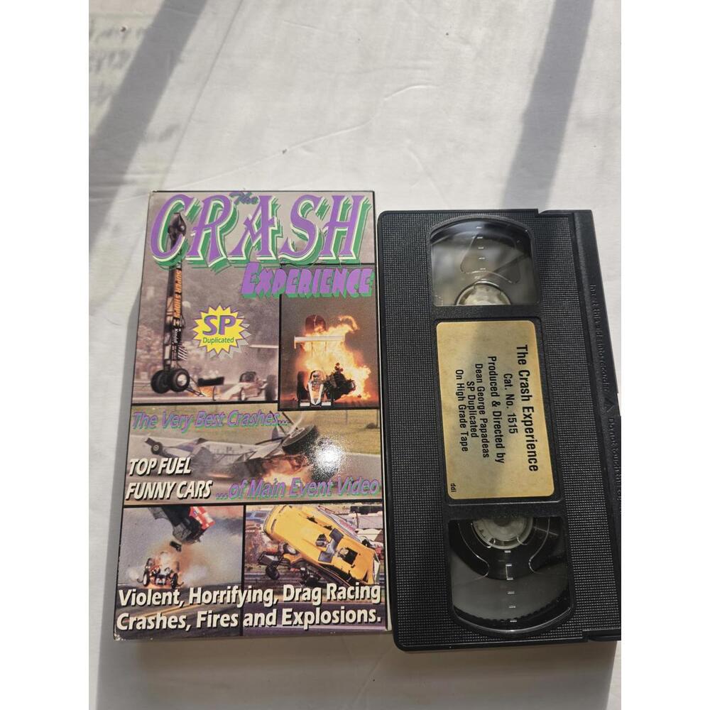 The Crash Experience VHS Drag Racing Crashes Main Event Video